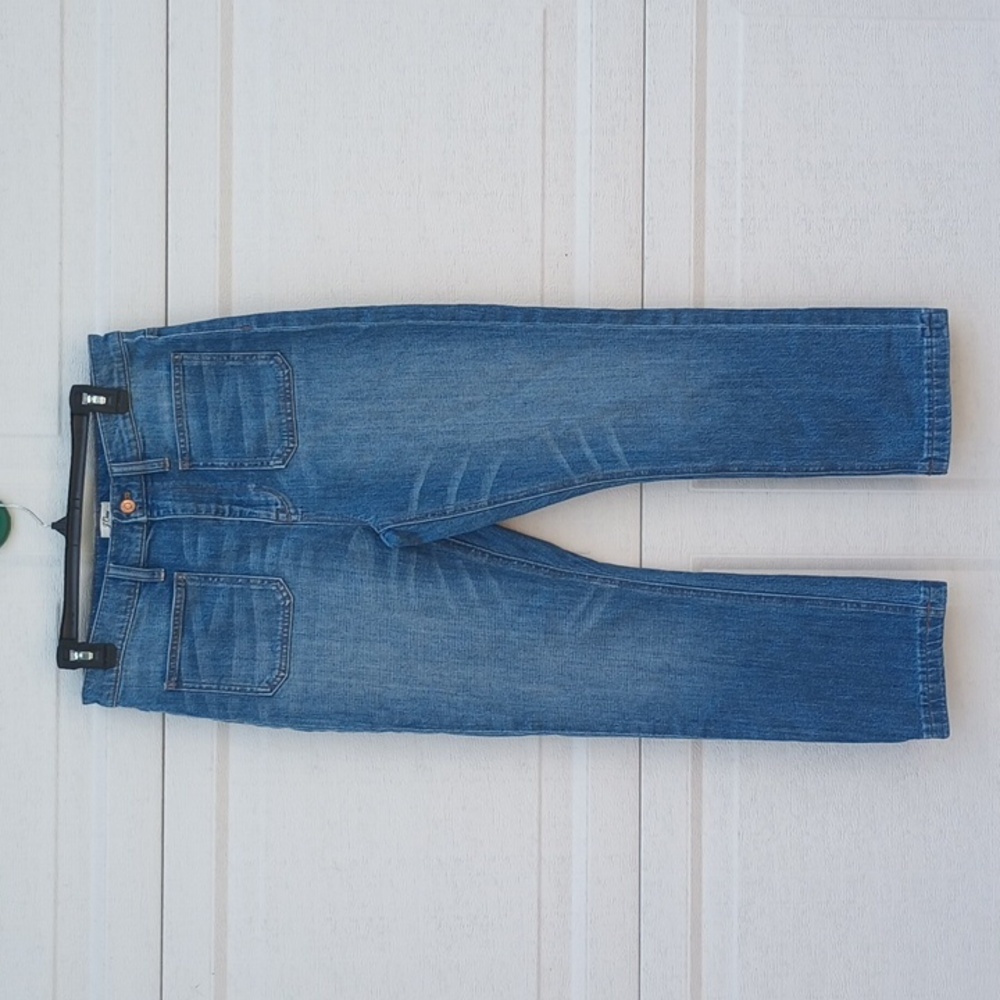 J Crew Billie Demi Boot Crop Ankle Blue Denim Capri Jeans Women Size 31